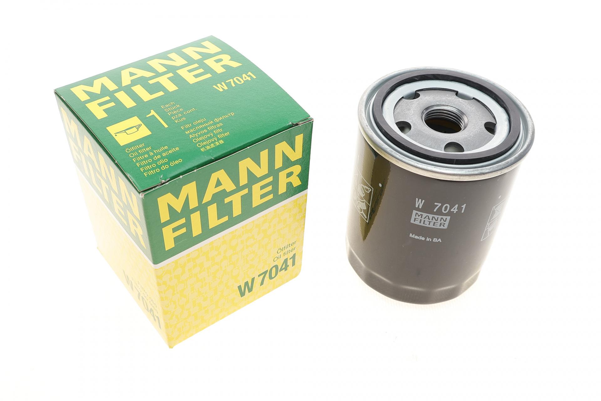 Фильтр масляный Mann-Filter для Nissan Primera/Almera/Sunny 1,3-3,0i 70-07 (W 7041)