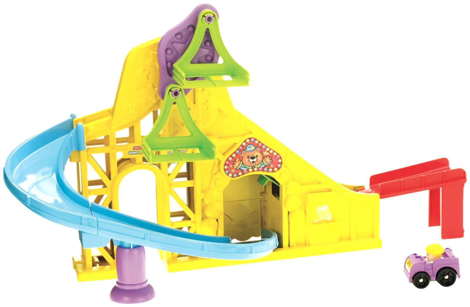 Подъемник-горка Fisher Price для машинок