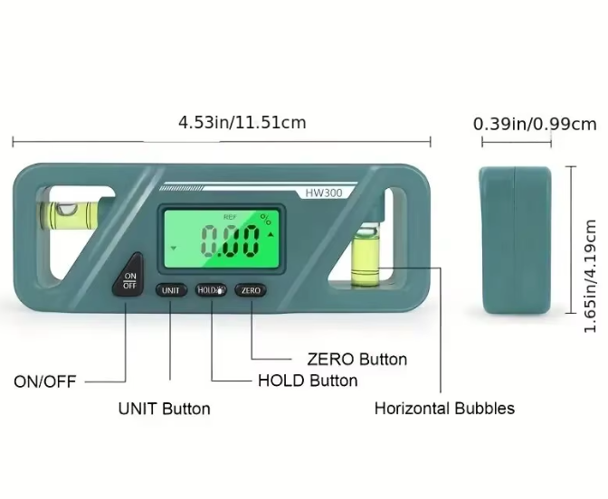 Цифровой уровень 90° с магнитом и ЖК дисплеем (23506721) - фото 4