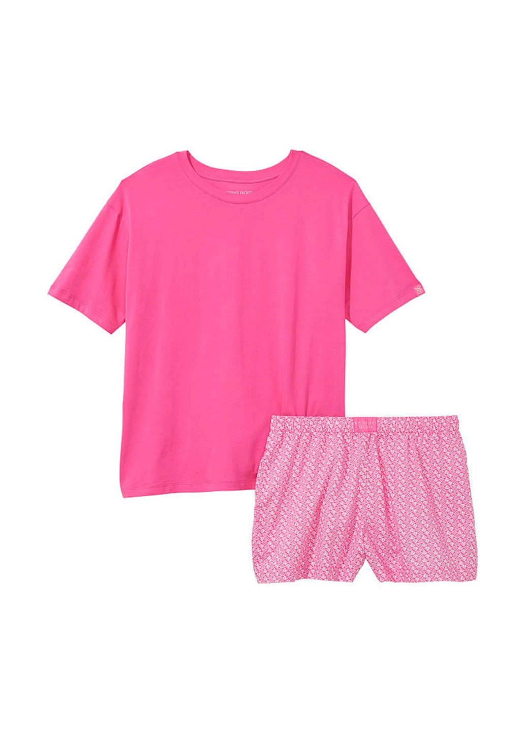 Піжама жіноча Victoria's Secret Cotton Short Tee-Jama Set бавовняна S Рожевий (16888528) - фото 3