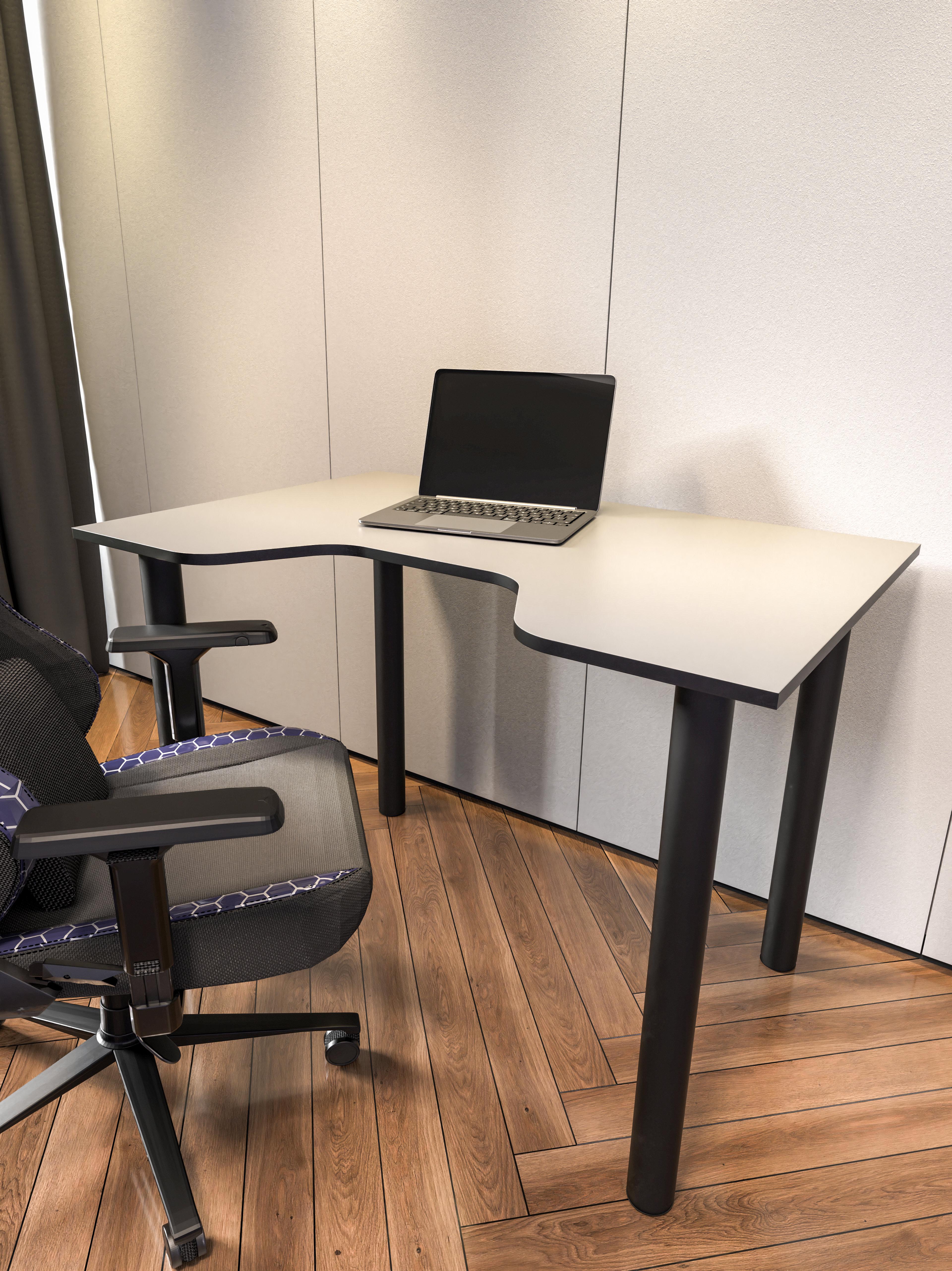 Геймерский компьютерный стол Q GAMING 100х68 см Белый с черным (NA78)