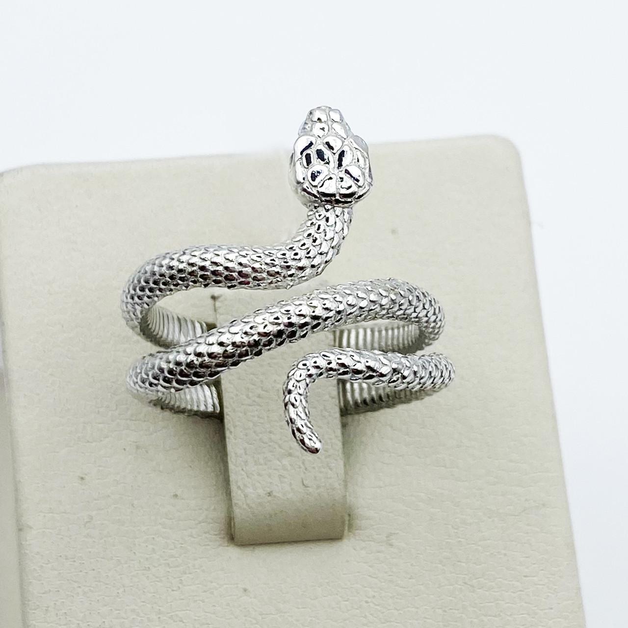 Кольцо серебряное Змея с кубическим цирконием р. 18 5,8 г (1879784223)