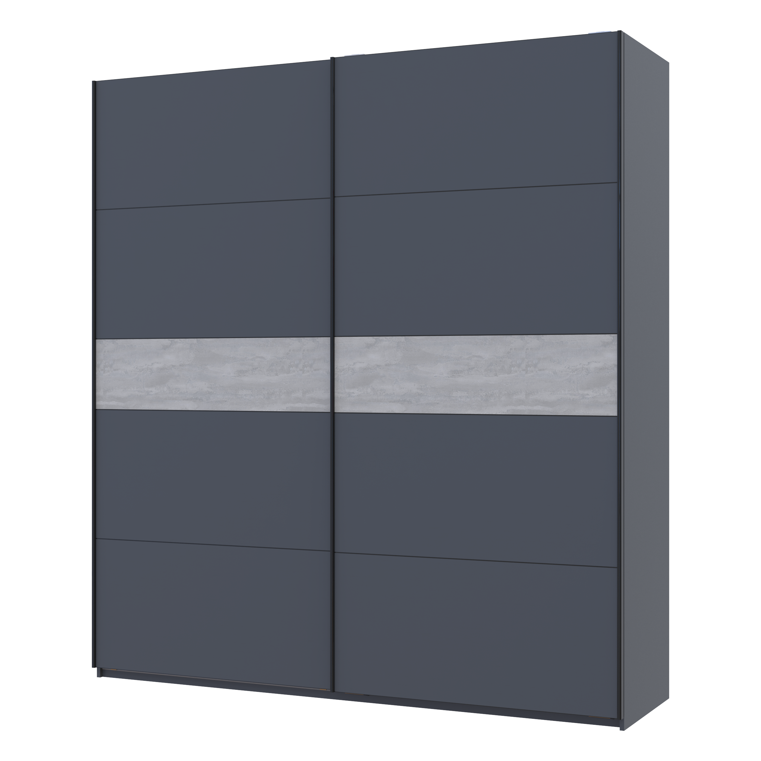 Шкаф-купе Doros G-Caiser 2 ДСП/5 частей 220х60х240 см Графитовый вставка Бетон (44900284)
