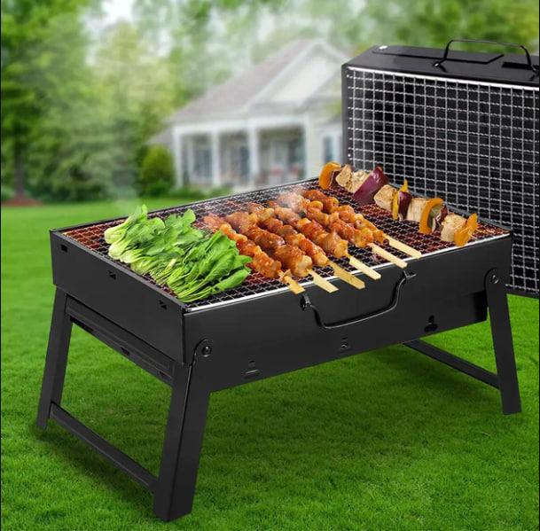 Мангал портативный BBQ складной 60х22х32 см Черный (MA533) - фото 4 Мангал портативный BBQ складной 60х22х32 см Черный (MA533) - фото 4