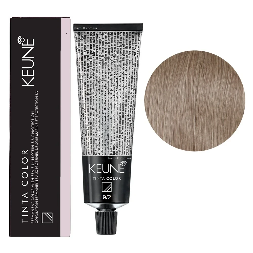 Краска для волос стойкая Keune Tinta Color 9.2 Very Light Pearl Blonde 60 мл