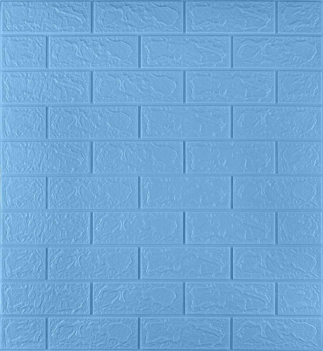 3D-панель декоративная самоклеящаяся под кирпич 700x770x3 мм Бирюзово-синий (BN3-025) - фото 5 3D-панель декоративная самоклеящаяся под кирпич 700x770x3 мм Бирюзово-синий (BN3-025) - фото 5