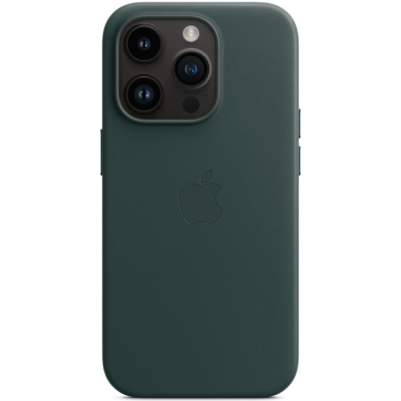 Кожанный чехол-накладка Apple Leather Case with MagSafe for iPhone 14 Pro, Forest Green (HC) - фото 2