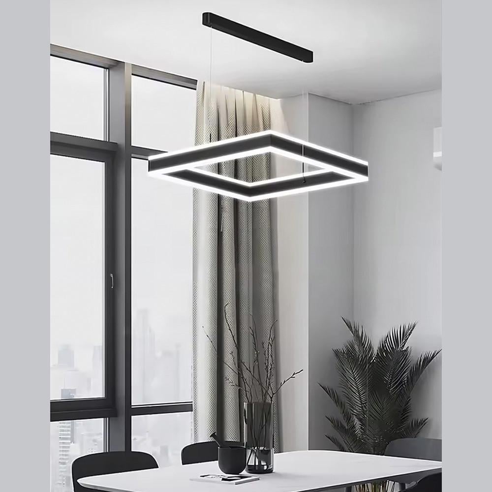 Люстра с подвесным квадратом 60 см Черный (303S-600 BK)