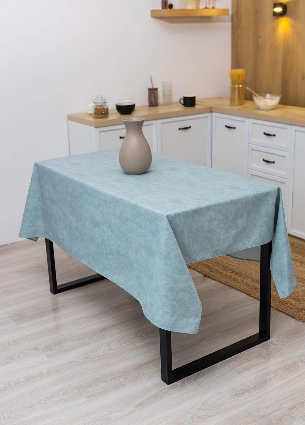 Скатерть с тефлоновым покрытием Мрамор бирюзовый 1,2х1,8 м