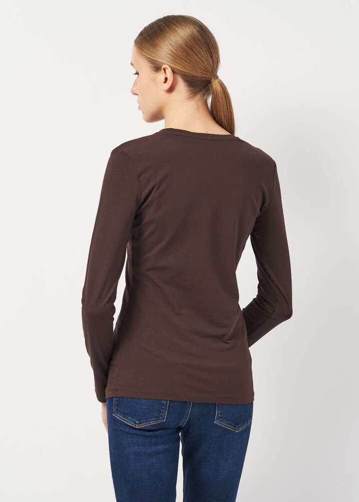 Футболка C&A 84833/2181510x70 довгий рукав жіноча XS Коричневий (191414) - фото 2 Футболка C&A 84833/2181510x70 довгий рукав жіноча XS Коричневий (191414) - фото 2