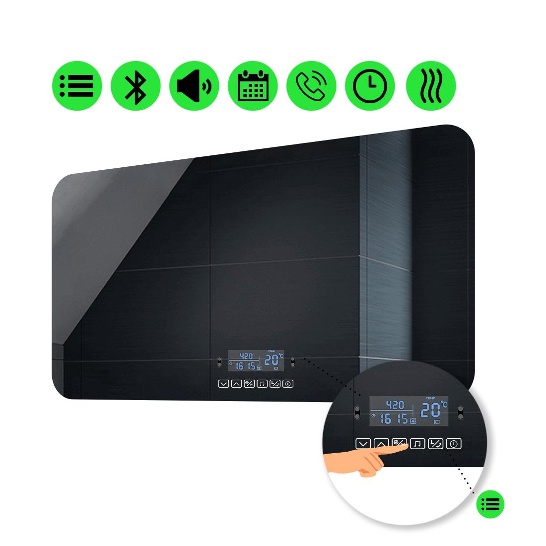 LED-зеркало 90x80 см с Smart-блоком и подогревом Ornela (Ornelag105)