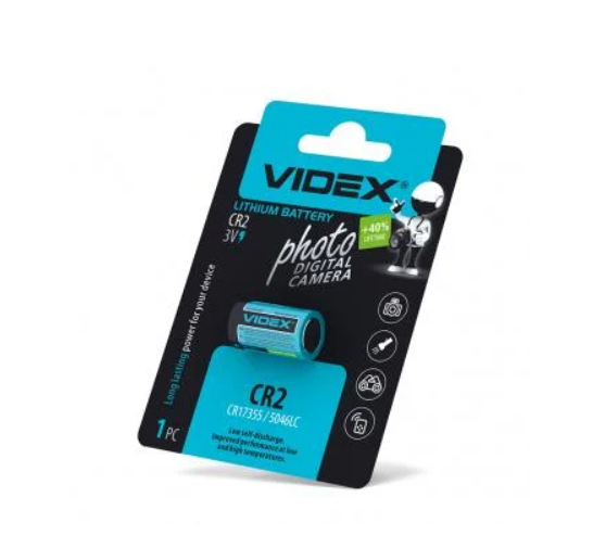 Батарейка літієва Videx CR2 BLISTER CARD 1 шт.