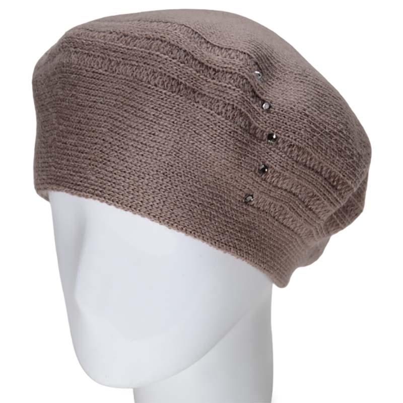 Берет женский Lirus Линия двойной полушерстяной Темно-пудровый (119088)