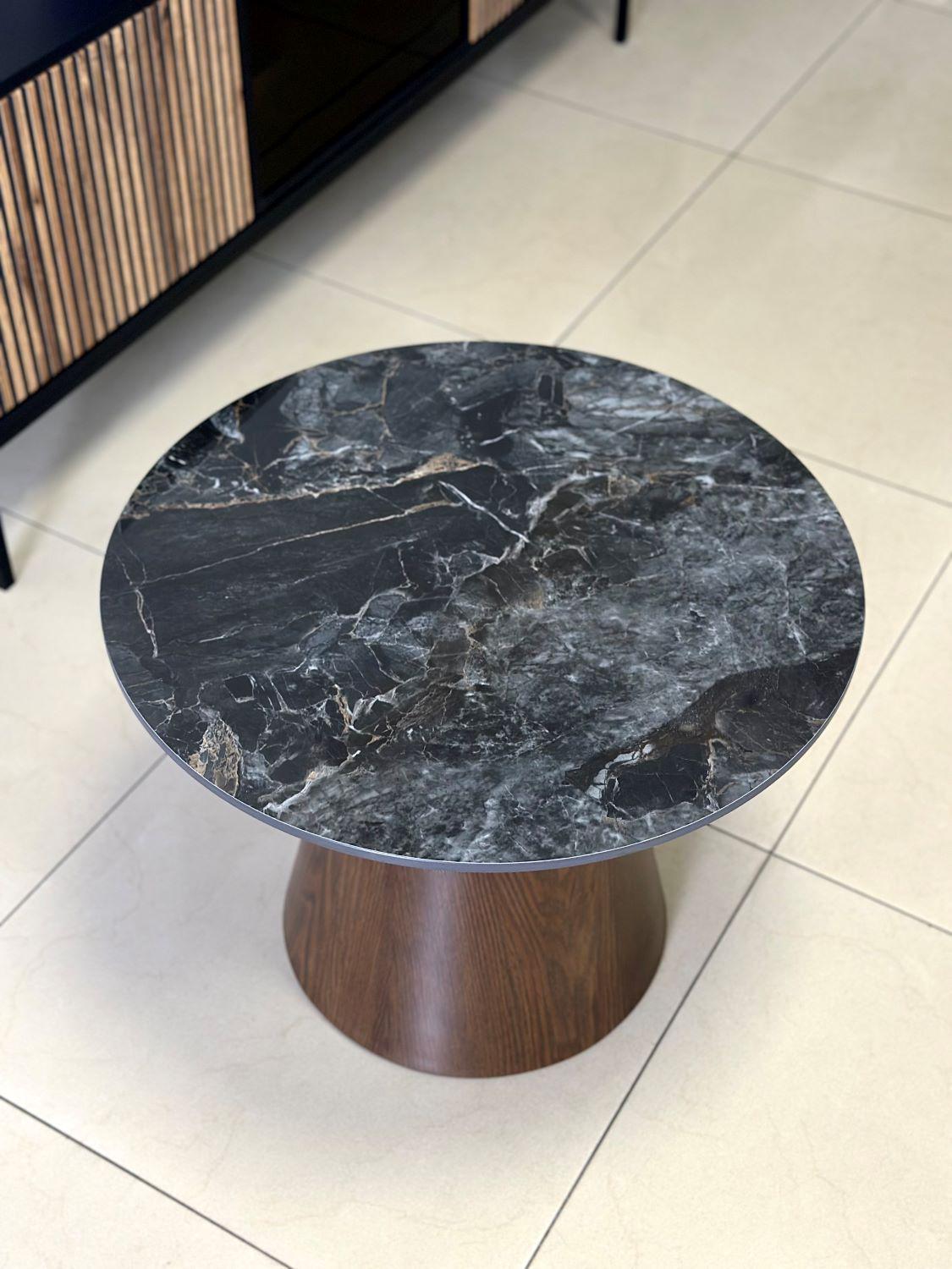 Журнальный столик Intarsio VIRGINIA B 60x43,5 см Черный глянец/Коричневый матовый (23550428) - фото 8 Журнальный столик Intarsio VIRGINIA B 60x43,5 см Черный глянец/Коричневый матовый (23550428) - фото 8