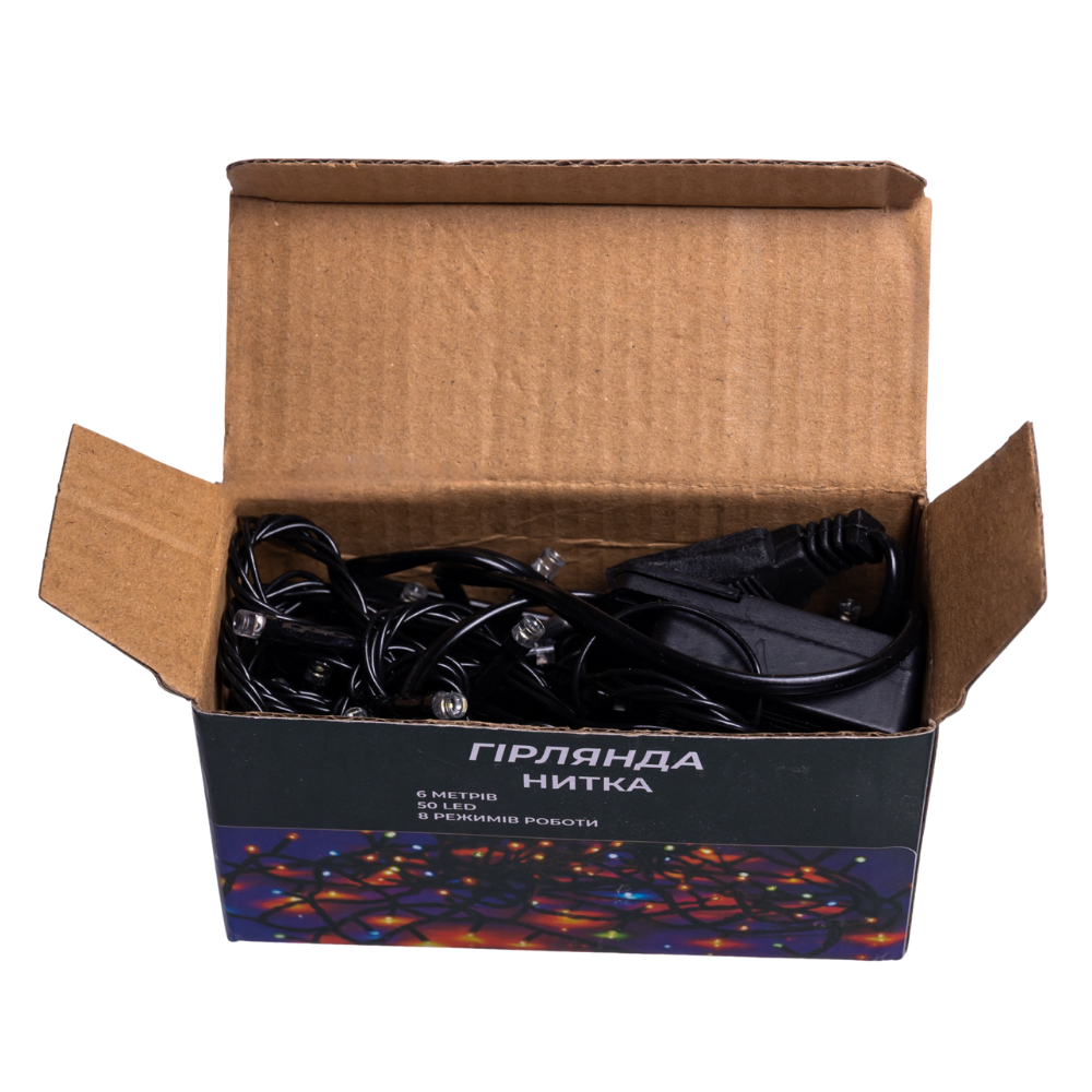 Гірлянда кімнатна Нитка W50LED6MBW 6 м 50 LED Чорний/Білий (29912951) - фото 4 Гірлянда кімнатна Нитка W50LED6MBW 6 м 50 LED Чорний/Білий (29912951) - фото 4