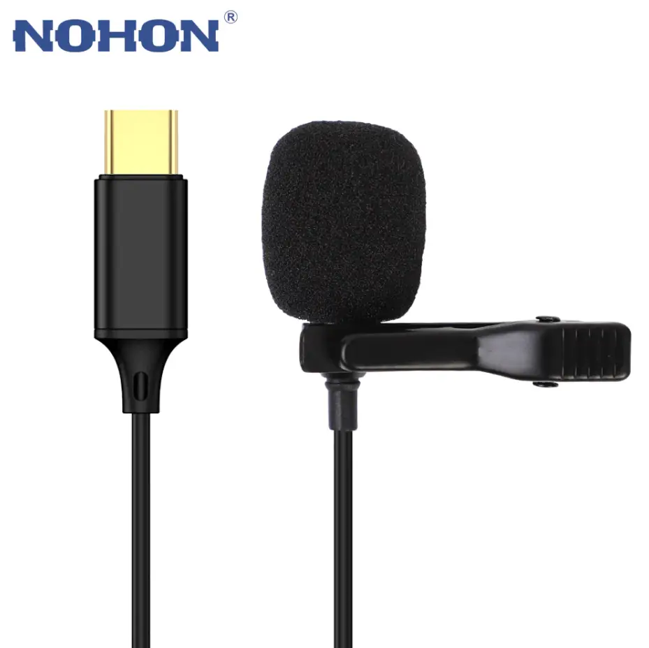 Петличний мікрофон Nohon з конектором Type-C Чорний (0605224213) - фото 2 Петличний мікрофон Nohon з конектором Type-C Чорний (0605224213) - фото 2