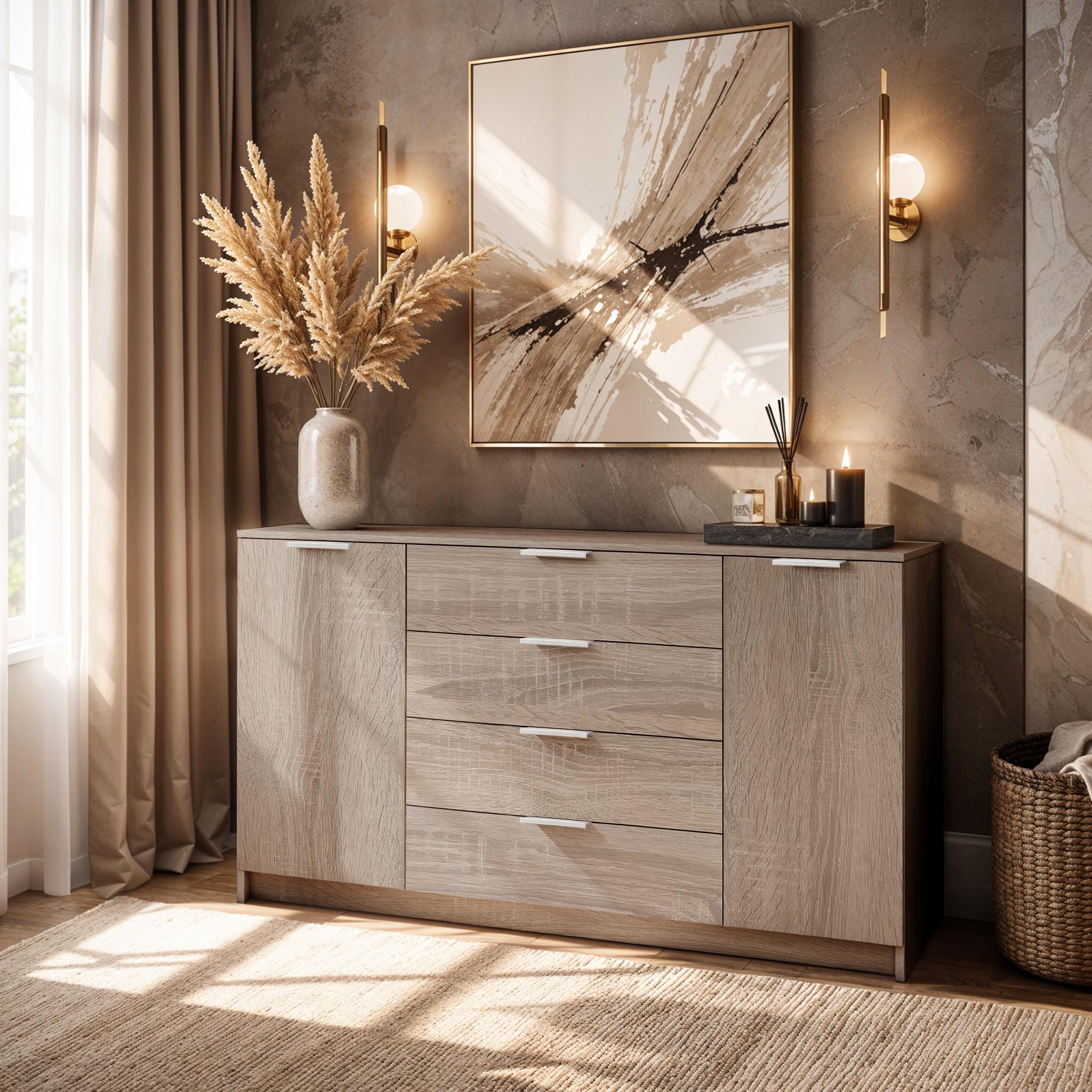Комод Standart 4+2 1250х350х810 мм Дуб Сонома Трюфель