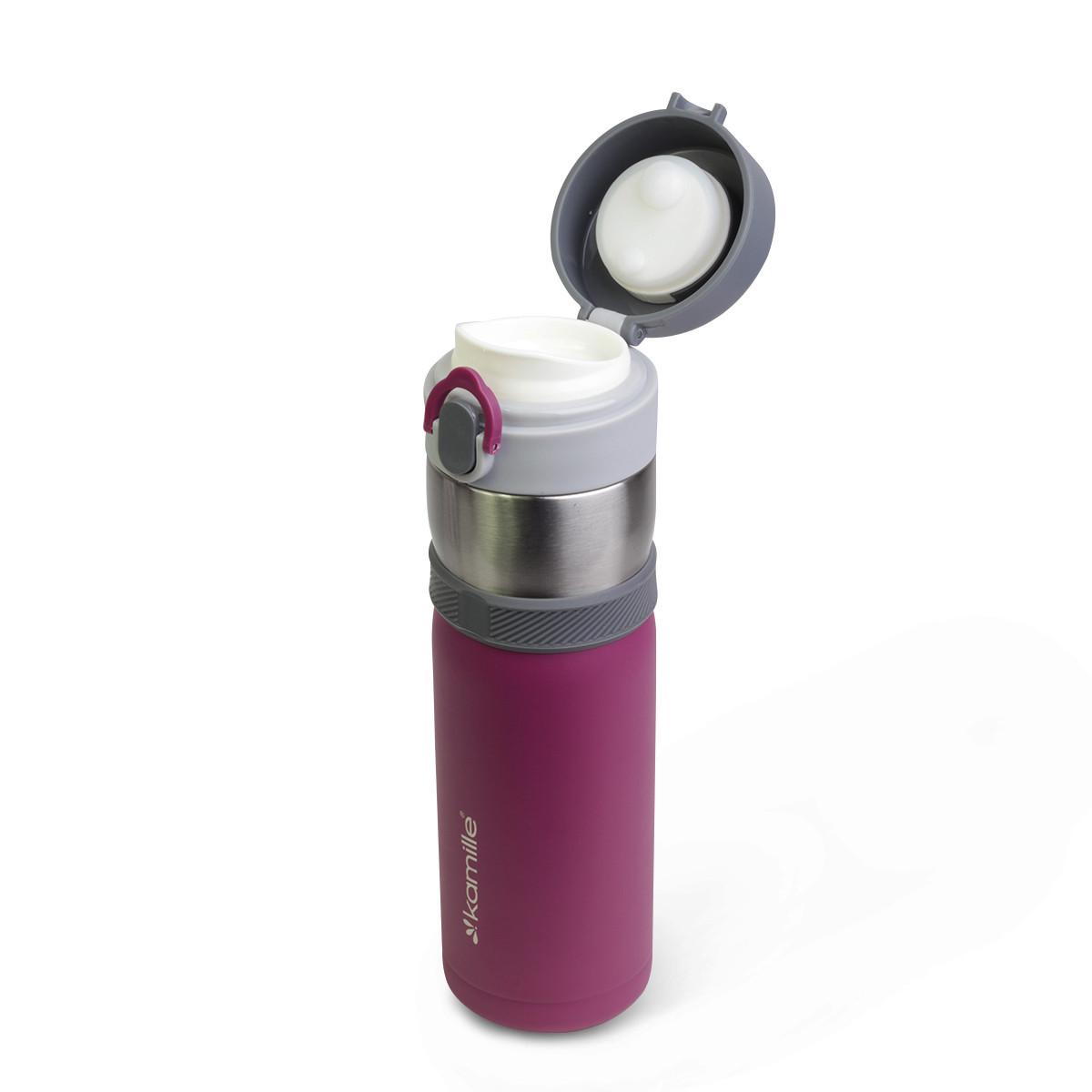 Термобутылка Kamille из нержавеющей стали 400 мл Фиолетовый (13046510) - фото 3 Термобутылка Kamille из нержавеющей стали 400 мл Фиолетовый (13046510) - фото 3