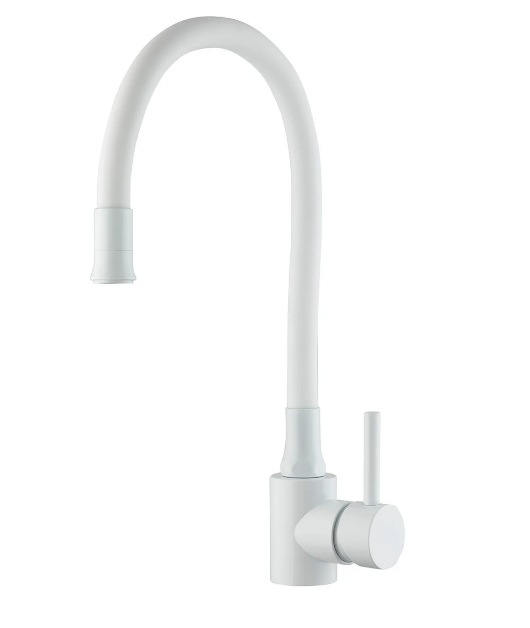 Змішувач для кухні Frap F40994-8 з гнучким виливом Білий (F40994-8)