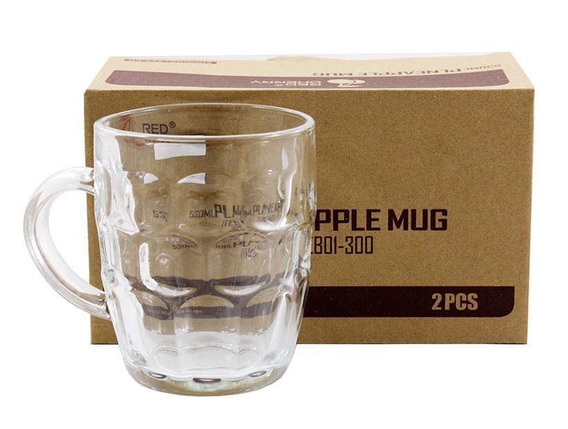 Набор кружек для пива Red Cherry стеклянных 530 мл 2 шт.