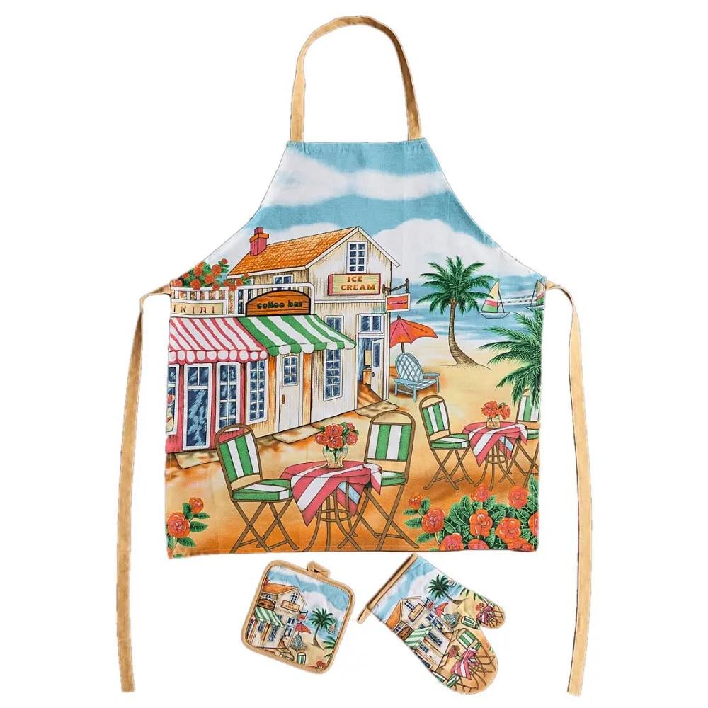 Кухонный набор перчатка/прихватка/фартук 3 пр. (LU000030)