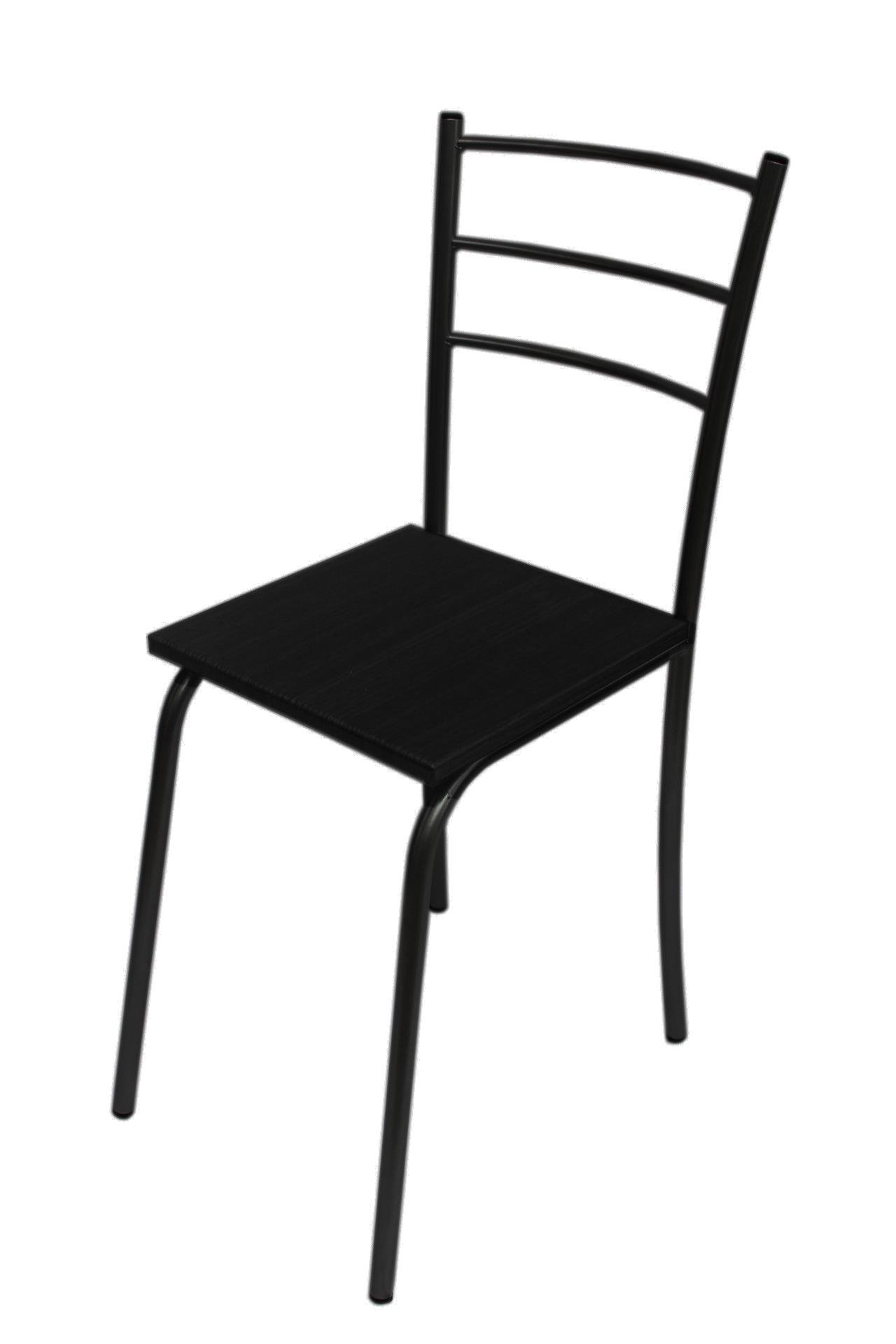 Стілець кухонний Марко на металевих ніжках зі спинкою Чорний