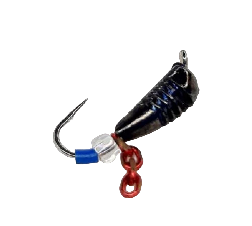 Мормышка вольфрамовая Start Fishing Банан с насечками №18 с цепочкой 2,5 мм 0,3 г Black (8637)