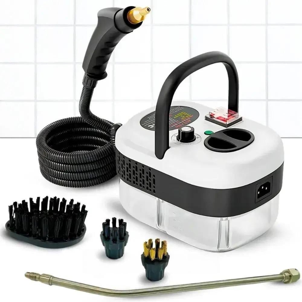 Пароочисник Steam з набором насадок 10в1  2500 W бак 900 мл Біло-чорний - фото 4