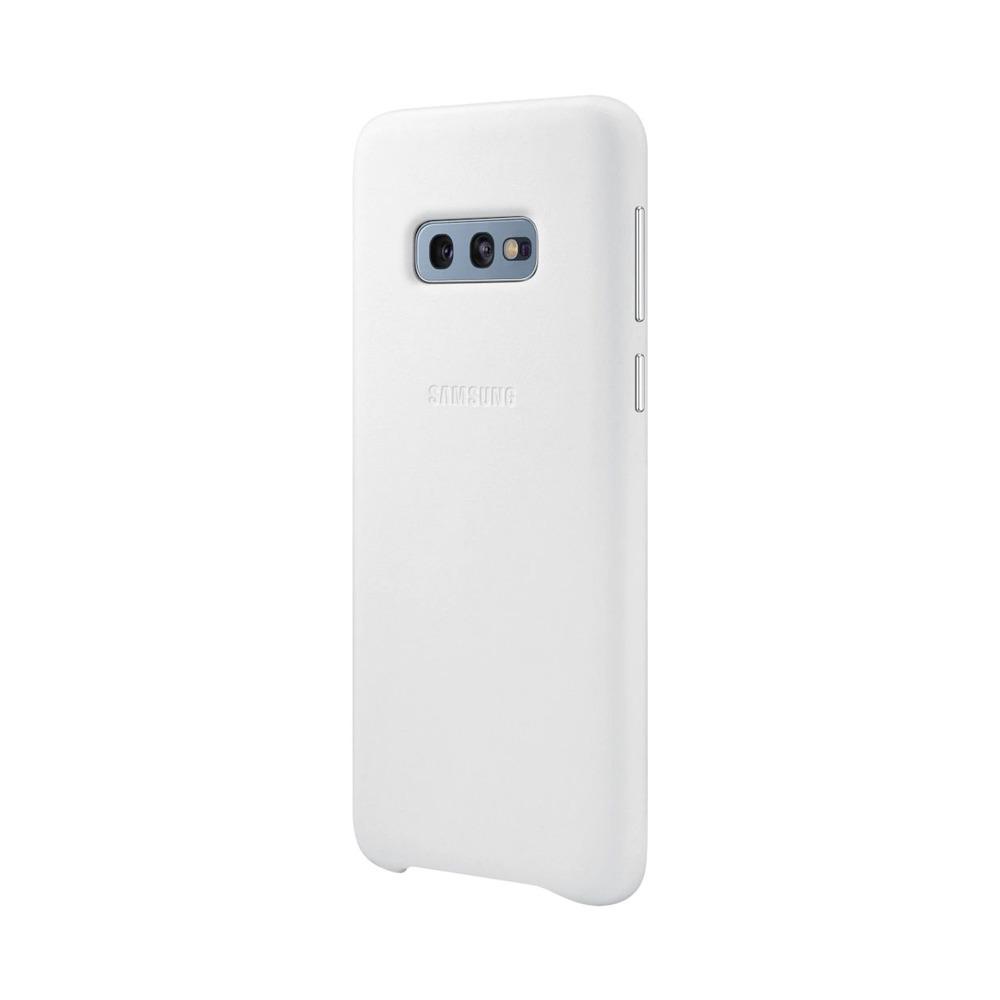 Чехол кожаный противоударный Official Leather Cover EF-VG970LWEGRU для Samsung Galaxy S10e White