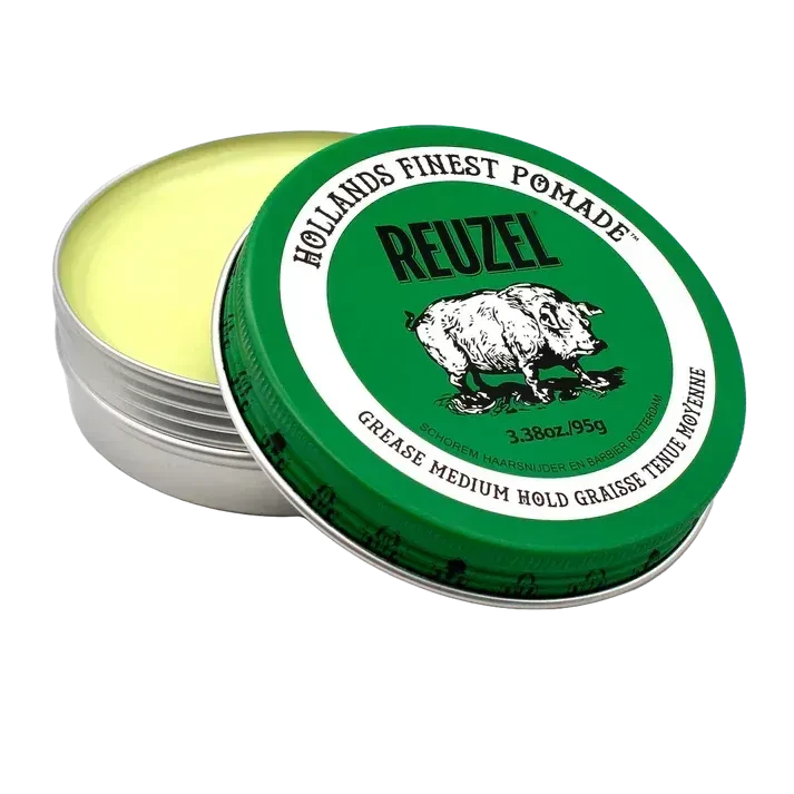 Помада для волос Reuzel Green Grease Pomade средняя фиксация природный блеск масляное основание 95 г