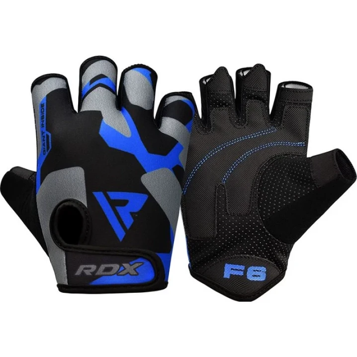 Рукавички для залу RDX F6 Fitness Gym Gloves 2XL Чорно-cиній (2977526284) Рукавички для залу RDX F6 Fitness Gym Gloves 2XL Чорно-cиній (2977526284)