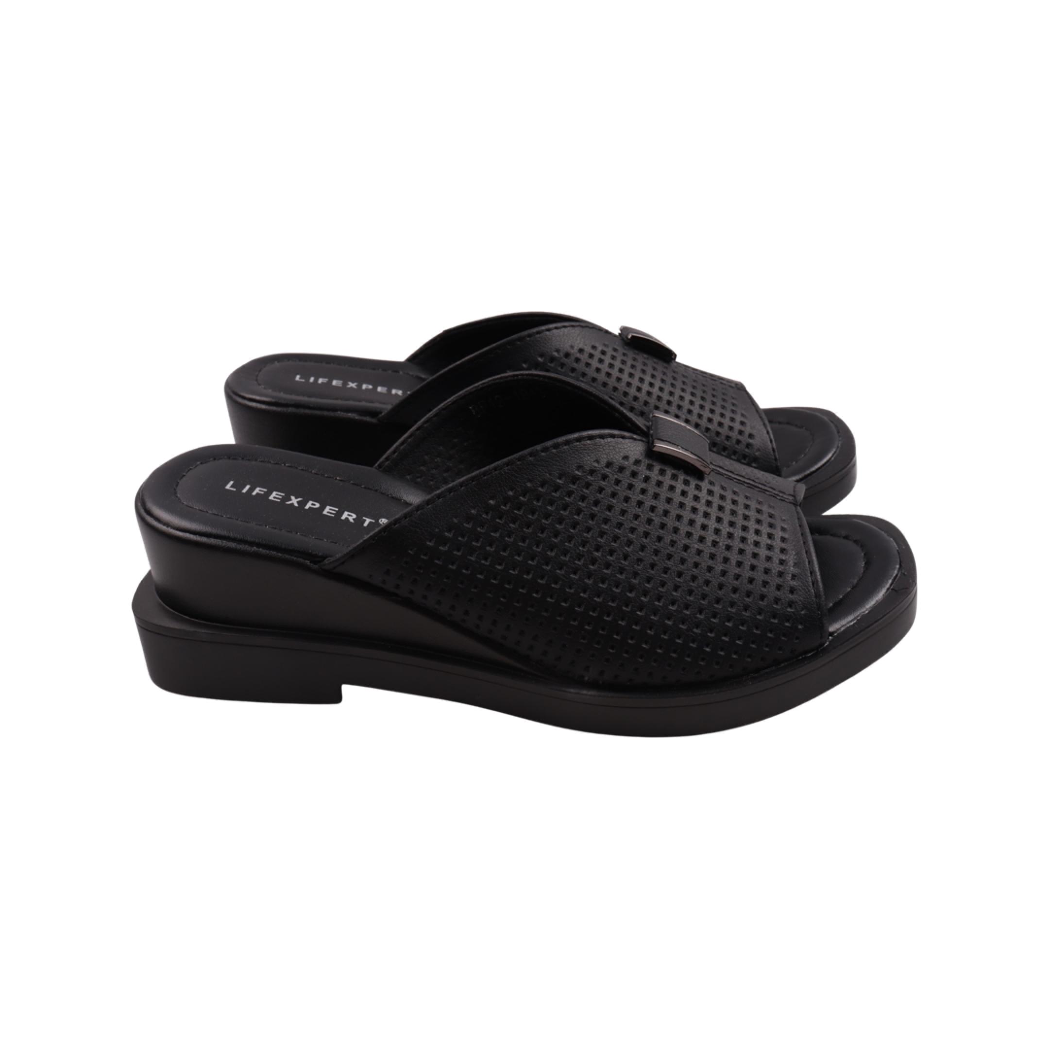 Шлепанцы женские Li Fexpert из кожи р. 41 Черный (1141-23LSHC)