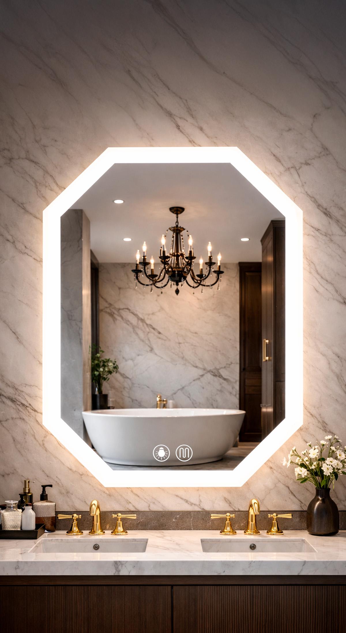 Зеркало для ванной комнаты BRS смарт с подсветкой и подогревом 80х60 см (577993444) Зеркало для ванной комнаты BRS смарт с подсветкой и подогревом 80х60 см (577993444)