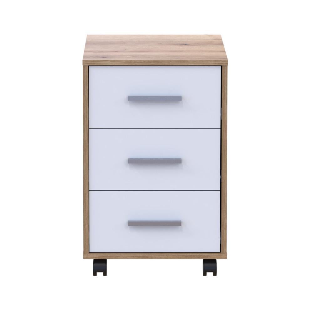 Тумба офисная Doros Т3 43х42х66,4 см Дуб Эвок/Белый (DRS-011446)