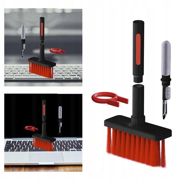 Щітка для очищення ноутбука Multifunction Brush Set Червоний/Чорний - фото 6