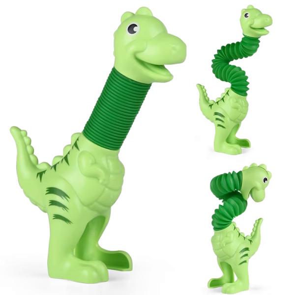 Игрушка антистресс Динозавры с подвижным корпусом 3 шт. Зеленый (29436772) - фото 2