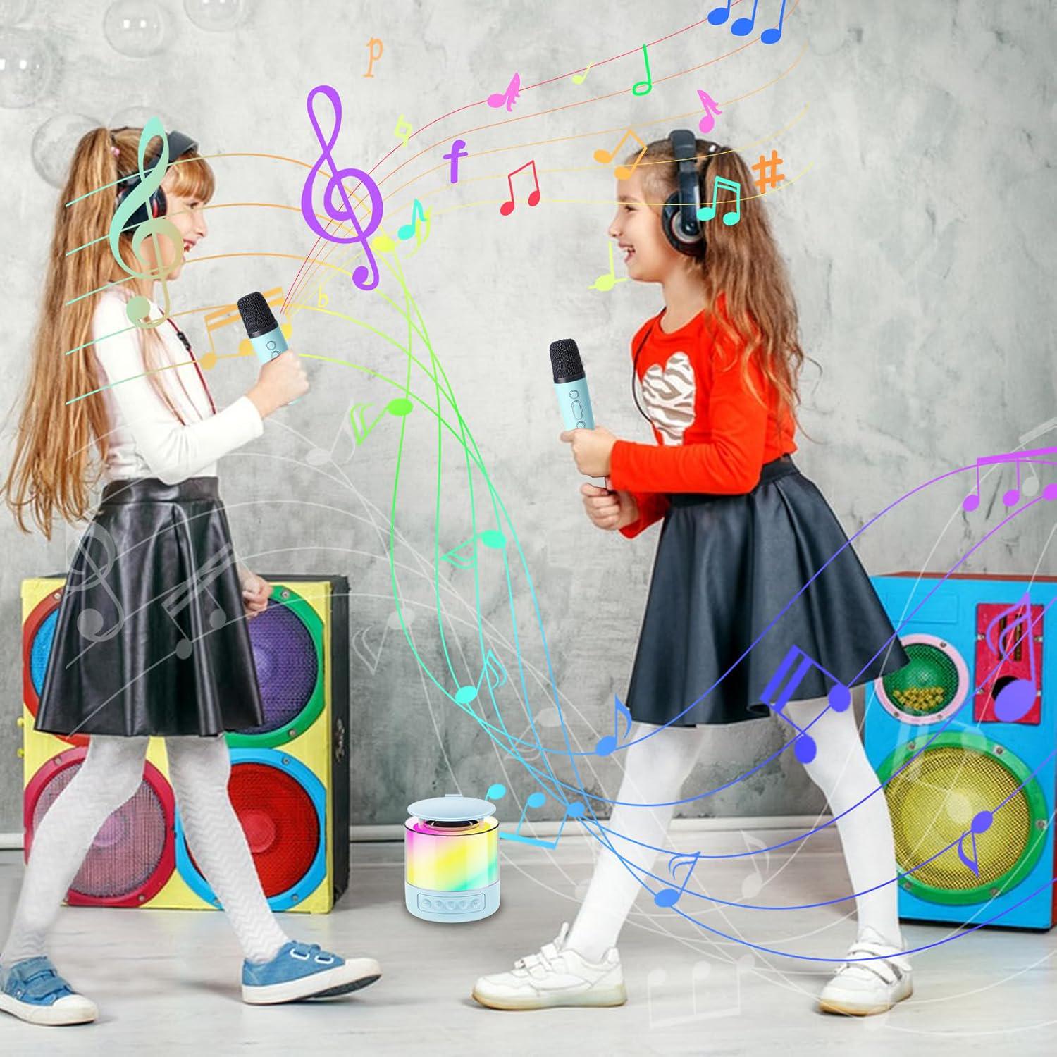 Колонка караоке детская Bluetooth с двумя микрофонами и Led подсветкой (K19) - фото 12 Колонка караоке детская Bluetooth с двумя микрофонами и Led подсветкой (K19) - фото 12