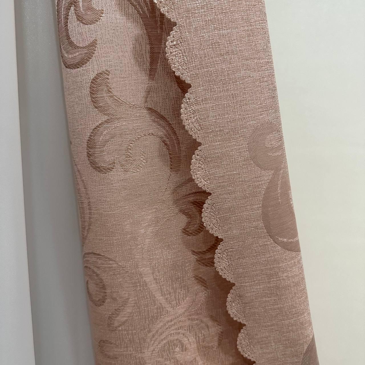 Штори Toscana жаккардові 1,5х2,7 м 2 шт. Пудровий - фото 10 Штори Toscana жаккардові 1,5х2,7 м 2 шт. Пудровий - фото 10