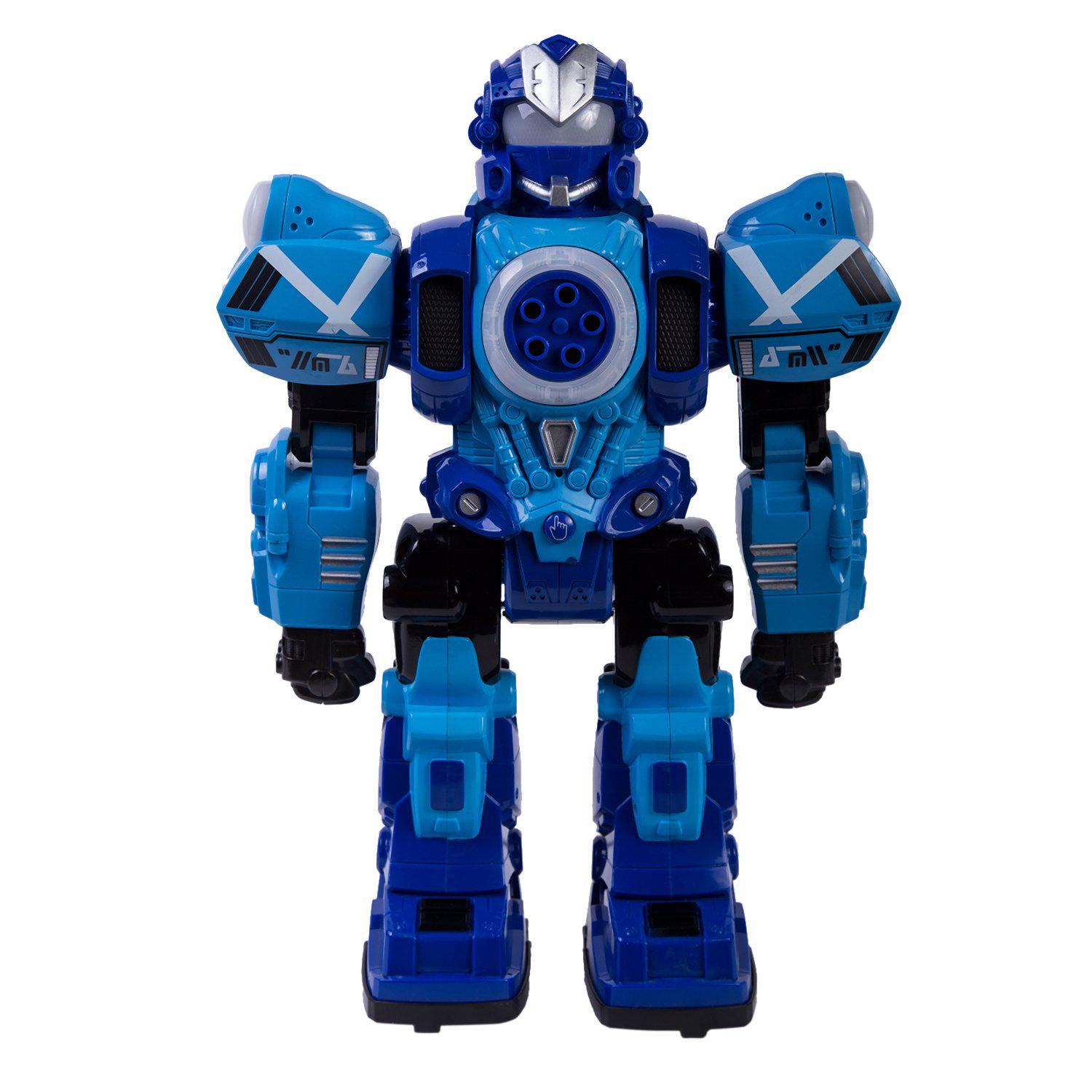 Робот на пульте управления Jia Yu Toy ходячий со светом и звуком Синий (058156)