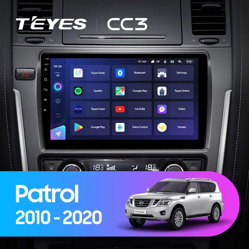 Автомагнітола штатна Teyes CC3 для Nissan Patrol Y62 2010-2020 Android 6/128 Гб Wi-Fi/4G варіант F1 (1737296263) - фото 2