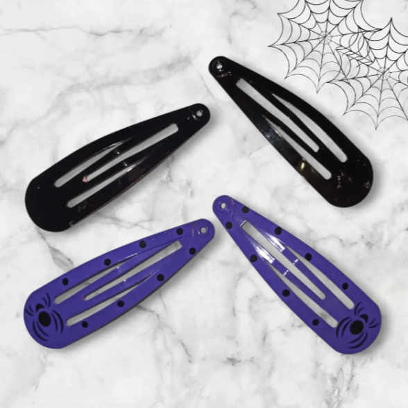 Заколки на Хэллоуин 4 шт. One size Фиолетово-черный (703191) - фото 2