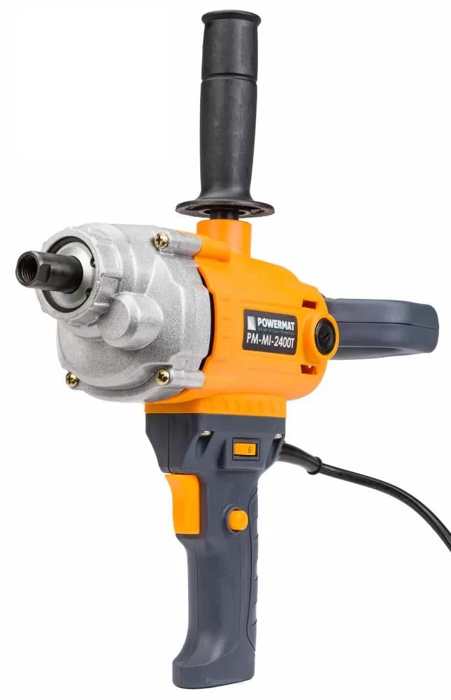 Дрель-миксер для строительных смесей Powermat PM-MI-2400T 2507747691 2400 Вт 0–900 об/мин (2507747691) - фото 2 Дрель-миксер для строительных смесей Powermat PM-MI-2400T 2507747691 2400 Вт 0–900 об/мин (2507747691) - фото 2
