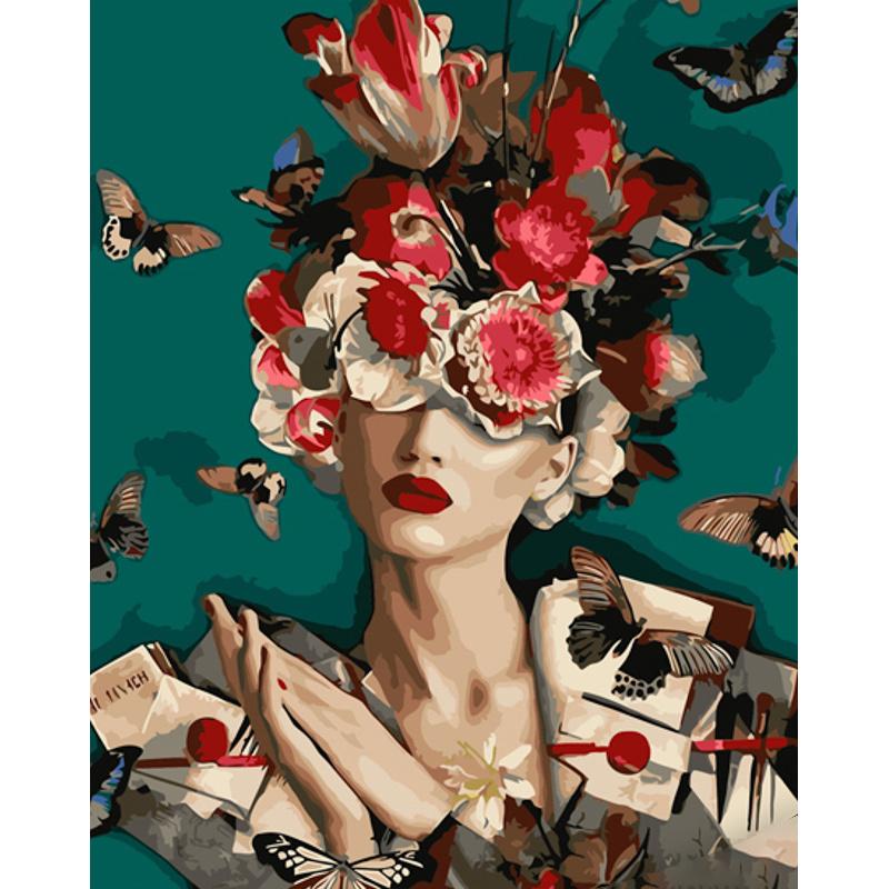 Картина по номерам Strateg Премиум Вместо мыслей 40x50 см (GS1258)