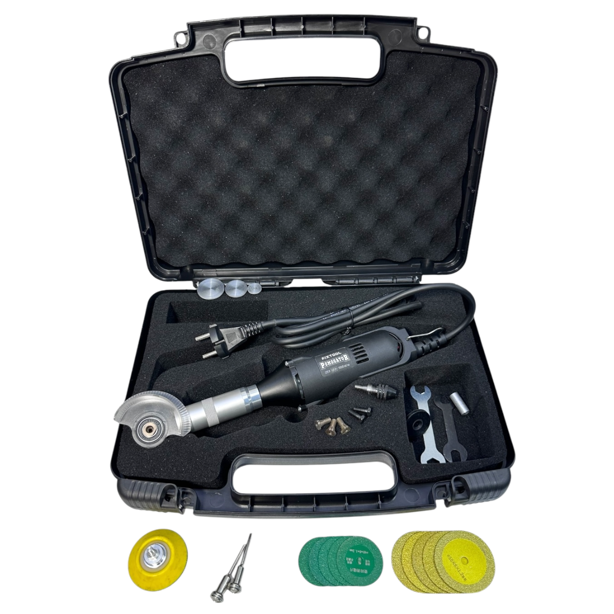 Кутова шліфмашина Fixtool Pomogator BLACK EDITION у кейсі (FIX100BL) - фото 2 Кутова шліфмашина Fixtool Pomogator BLACK EDITION у кейсі (FIX100BL) - фото 2