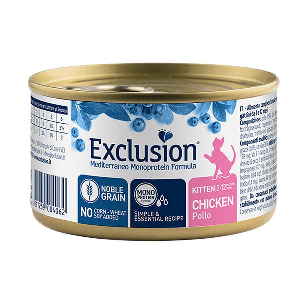 Корм сухий для кошенят Exclusion Kitten Chicken 85 г (8011259004000)
