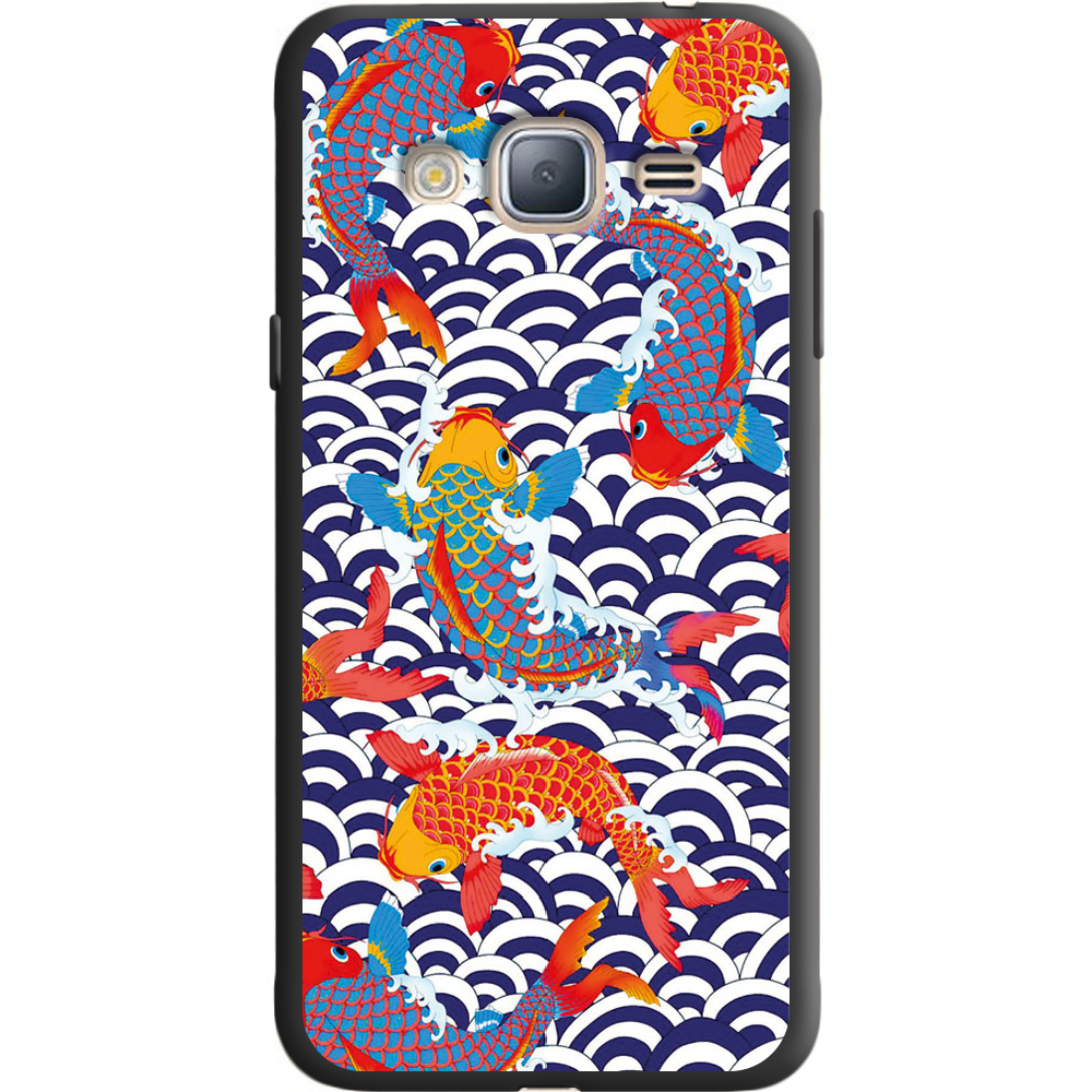 Чохол BoxFace Samsung J320 Galaxy J3 Koi Fish Чорний силікон (24962-up2477-36110)