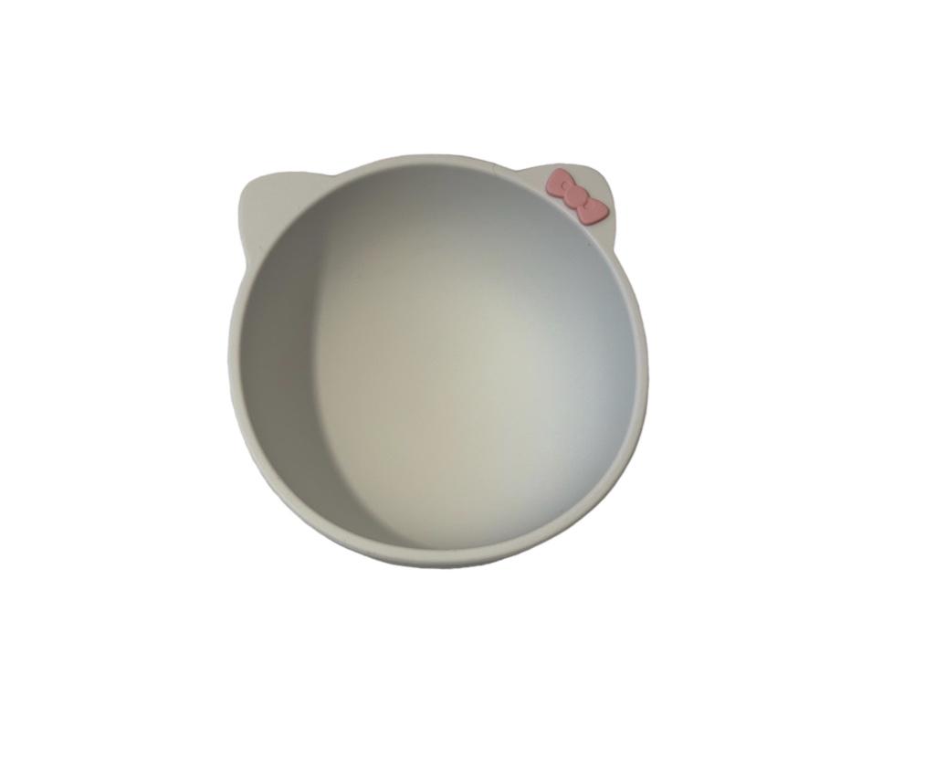 Набір посуду дитячий силіконовий Hello Kitty Бант 6 пр. Рожевий - фото 5