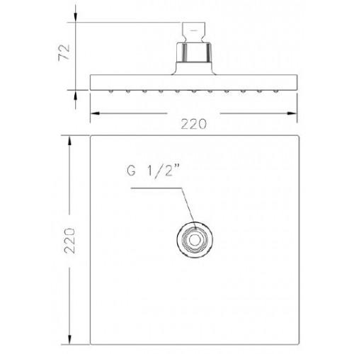 Верхний душ GENEBRE Kenjo R63112 26 - фото 2