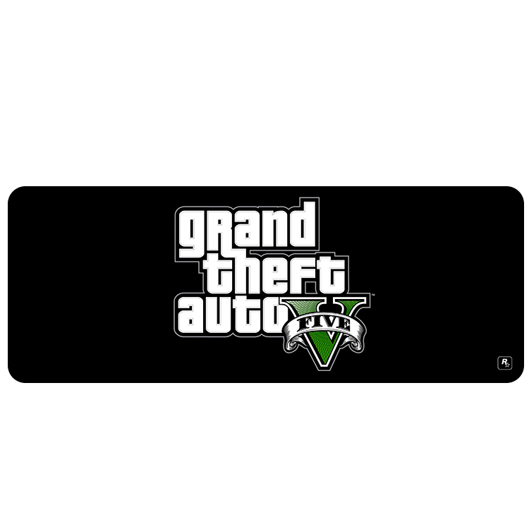 Коврик тканевый GTA5 с прошивкой 3х300x800 мм Черный (YUT_V7673)