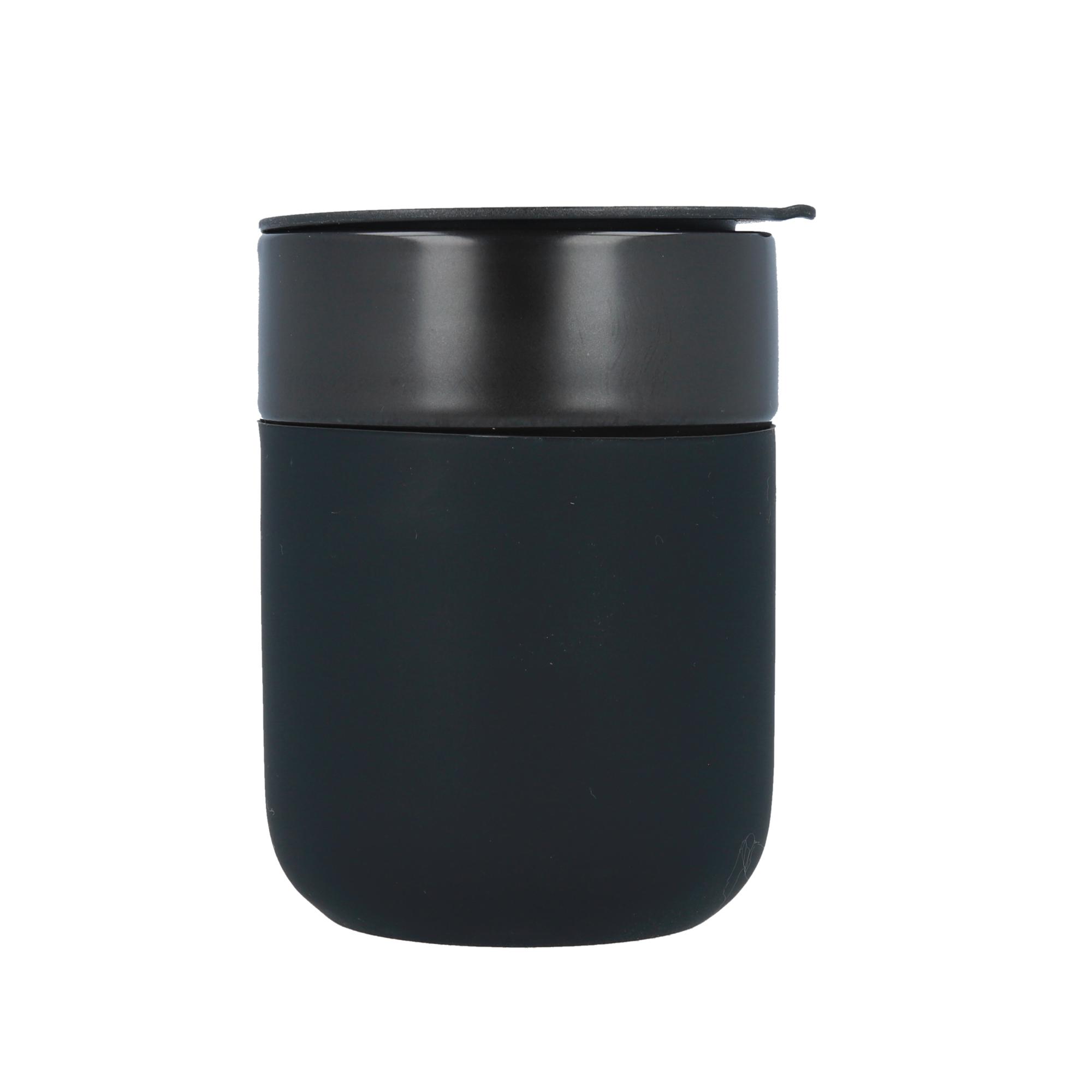 Чашка Cute Travel Mugs 295 мл з кришкою та захисним силіконовим чохлом Black (10771523) - фото 1